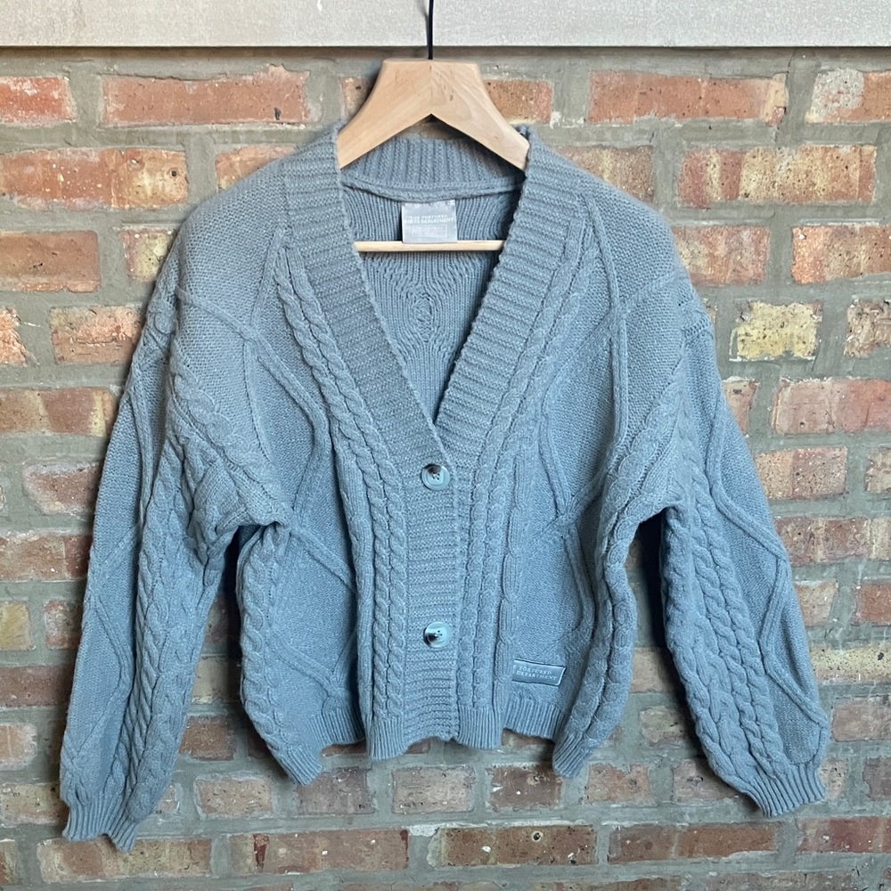 Taylor Swift The Tortured Poets Department gray button-down cardigan. - Picture 1 of 15